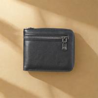 Cartera corta Retro fina para hombre, tarjetero de identificación, billetera plegable de cuero PU, tarjetero, monedero, monedero de negocios diario - details 2
