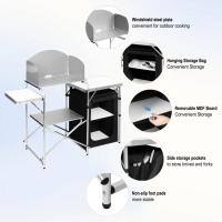 Mesa de Camping Plegable de Aluminio Cocina de Viaje con Bolsa Almacenamiento de Cocina BBQ Picnic - details 4