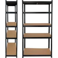 Estantería Modular de Acero y MDF Antihumedad Paquete 2, Ajustable para Hogar, Garaje, 5 Baldosas, Carga Máx. 875Kg, Tamaño 90x40x180cm - details 3