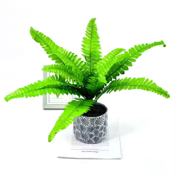 12/18/24 hojas hojas persas artificiales plantas tropicales tacto Real hojas persas de seda palmera Artificial realista grande - 1