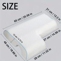 Almohada de Espuma Viscoelástica Transpirable para Parejas, Soporte antipresión para abrazaderas y Brazos, Ideal para Alivio - details 0