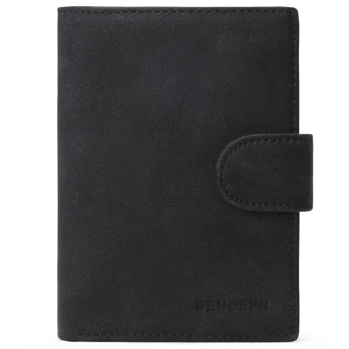 Cartera de Cuero con Interceptor RFID Elegante para Hombres, 19 Ranuras de Tarjetas, 3 Monederos, Anti Robo, Primavera/Verano - 1
