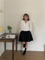 Blusa de verano para mujer, camisa de primavera, blusa para mujer, Blusas largas de gasa, informales, elegantes, Vintage, de manga larga, holgada de gran tamaño, blanca - details 13