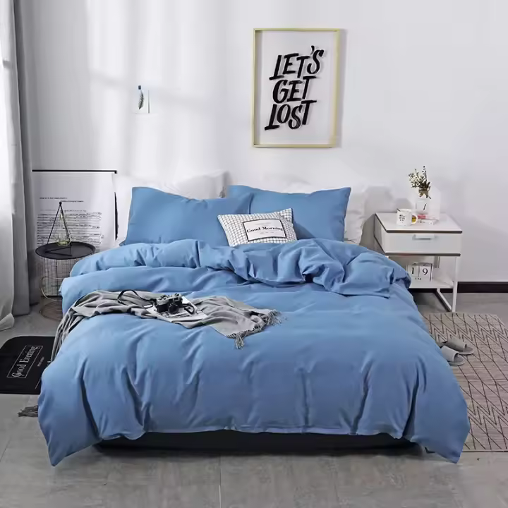 Funda de Edredón de Color Sólido Nórdico 220x240 Juego de Ropa de Cama Sencilla Sin Sábana - 1