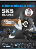 Tijeras de podar eléctricas PRU45PLUS de 25,2 V, tijeras para ramas de litio, cortasetos de ramas altas, tijeras de podar eléctricas Fruittree - details 2