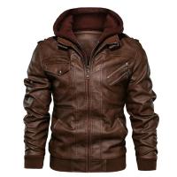 Nuevas chaquetas de cuero para hombre, chaqueta informal de otoño para motocicleta, abrigos de cuero para motorista, ropa de marca. - details 0