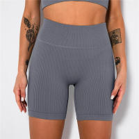 Pantalones cortos de yoga para mujer, leggings de cintura alta sin costuras para correr, entrenar, gimnasio - details 7
