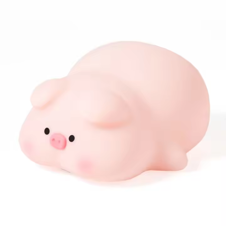 Bonita lámpara LED de silicona con Sensor táctil para niños, luz nocturna de animales, decoración de cabecera, regalo de cumpleaños - 1