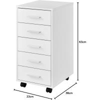 Mueble de Oficina Gabiente de Archivos 5 cajones Blanco - details 5