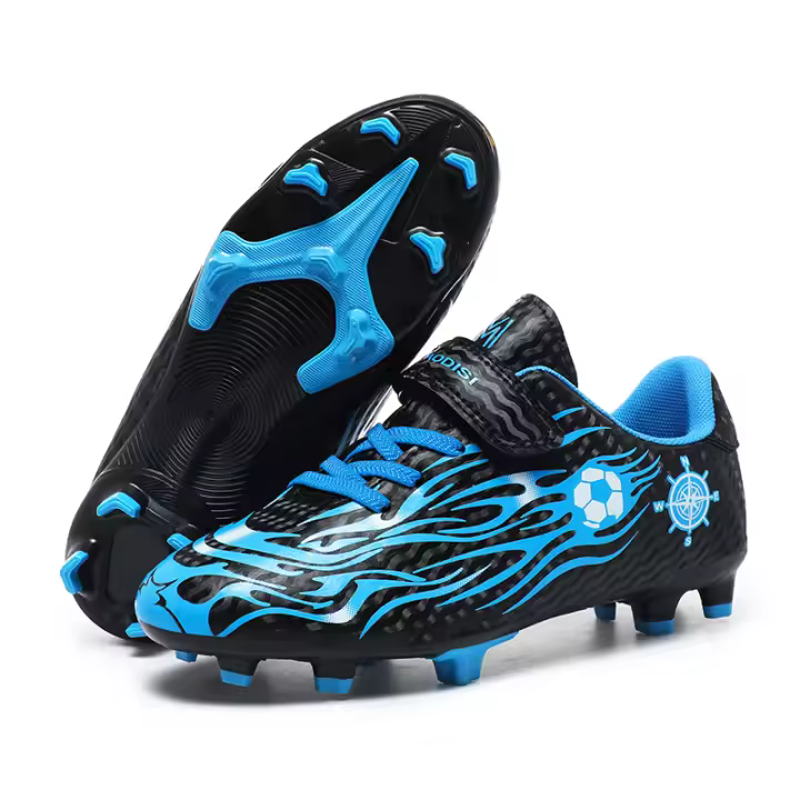 Zapatos de tacos de fútbol para niños y niñas, calzado atlético para exterior, interior, suelo firme - 1