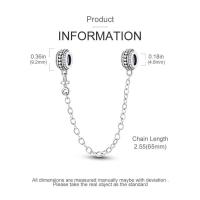 Cadena de Seguridad en Forma de Cruz Original 925 Plata Esterlina con Cuentas Ajuste para Pulsera Diy Joyería de Damas Regalo de Cumpleaños - details 6