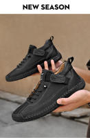 Zapatos de cuero de moda para hombres populares herramientas al aire libre costura retro media y alta parte superior de la moda casual zapatos de cuero de los hombres zapatos casuales. - details 18