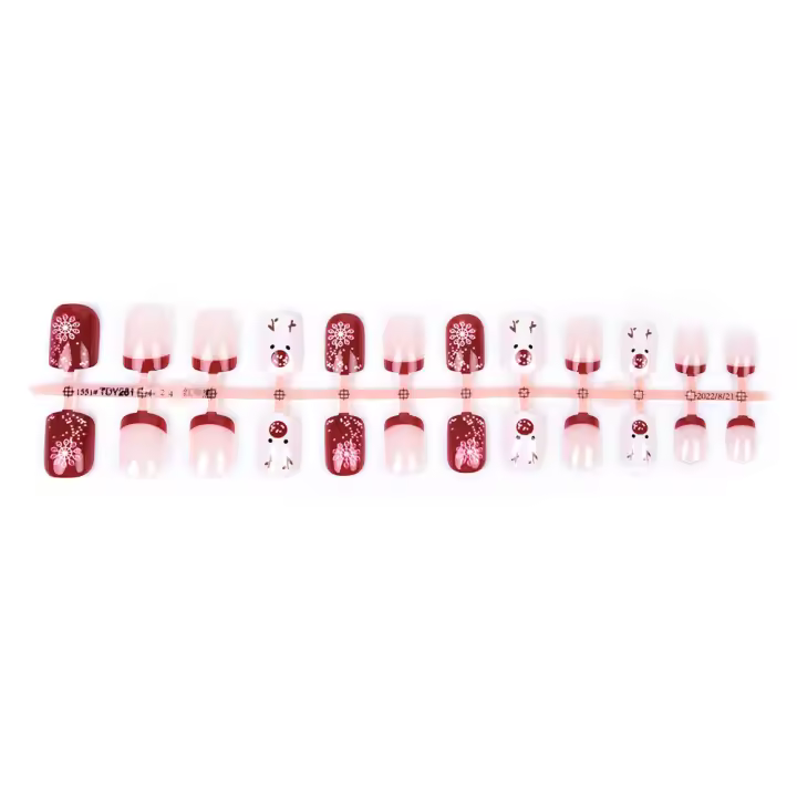 KADS-puntas de manicura falsas pintadas, 24 piezas, para diseño de uñas artísticas y salones de casa - 1