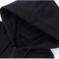 Sudadera De Capucha Con Cremallera Para Hombre Color Sólido Estilo Clásico Abrigo Casual De Temporada Otoño-caso - details 6