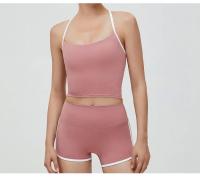 Pantalones cortos de Yoga para mujer, Shorts deportivos finos de cintura alta, mallas transpirables de secado rápido, ajustados, para entrenamiento y Fitness - details 3