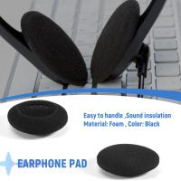 Almohadillas de repuesto para auriculares, cubiertas negras, 55mm, 4 pares - details 0