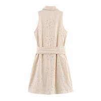 Vestido Camisero sin Mangas con Botón Frontal Moda Casual para Mujeres OUWU - details 2