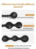 Leten Iatable consolador masaje de próstata partícula enorme enchufe cuenta dilatador vaginal juguete sexual anal adulto - details 3