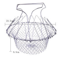1 Uds. Cesta para freír plegable de acero inoxidable, cesta para cocinar, nueva cesta para freír telescópica, cesta de cocina multifuncional - details 3