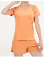 Camiseta deportiva de entrenamiento profesional de secado rápido, top delicado y transpirable, yoga de manga corta, innovadora - details 0