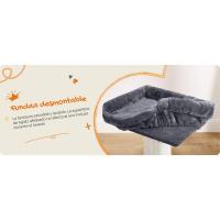 FEANDREA Poste para rascar Plataforma de tela de felpa 40 x 30 Árbol para gatos, altura 68 cm, poste de sisal, con pompón, gris oscuro PCA022G01 - details 8