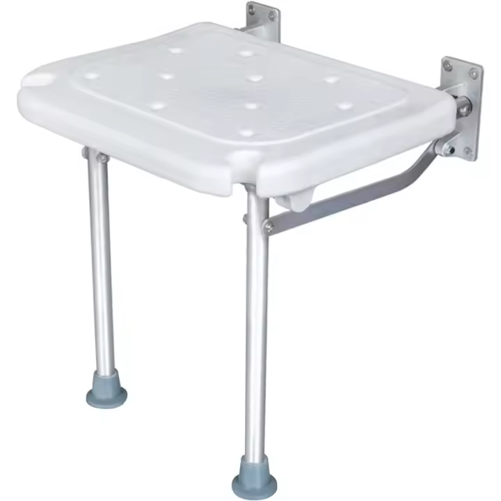 Ducha Plegable Weytoll Asiento de Ducha con Patas Montado en la Pared Carga Máxima de 200 kg - 1