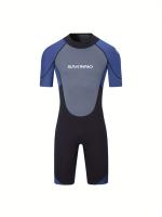 Traje de neopreno de una pieza para hombre, cálido, a prueba de frío, protección solar, manga corta, traje de neopreno para hombre - details 4