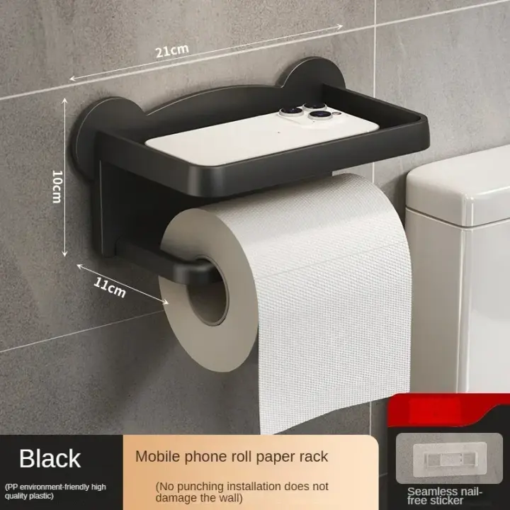 Dispensador de papel higiénico montado en la pared para baño y cocina - 1