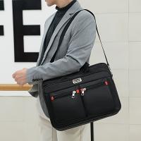Bolso de hombro de gran capacidad para hombre, bolso multicapa impermeable y resistente al desgaste, maletín para computadora, para viajes de negocios diarios - details 8