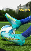 Zapatos de fútbol de alta calidad para hombres, botas de fútbol de tobillo alto para niños, zapatillas de entrenamiento de hierba antideslizantes para exteriores, TF/AG - details 2