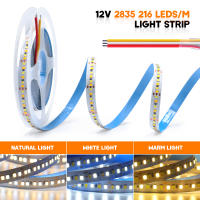 Tira de luces LED de 5M, 2835 Leds/m, no impermeable, cc 12V, CCT, Blanco cálido, Fita, cinta Flexible, luces de cuerda - details 1