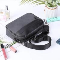 Bolso Cruzado de Hombro para Hombres Cuero PU Diseño a Cuadros Bolso Messenger de Negocios Casual - details 0
