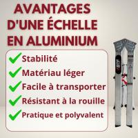 Escalera Tijera Plegable Doble Cara 5 Peldaños en Aluminio |   5+5 Plataforma H.110 cm |   Altura Alcanzable 3,1 Metros |   Certificada EN131 Capacidad Carga 150 kg. BTF-DDB05 - details 18