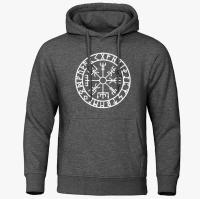 Nueva sudadera con capucha de algodón para hombre de invierno y otoño, sudadera de calle informal cálida con leyenda de los guerreros Odin de los vikingos - details 2