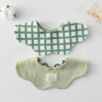 4 paquetes de baberos de gasa de 3 capas para alimentación de bebé de algodón con hipo para recién nacidos de doble cara, baberos para saliva - details 7