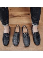 Zapatos Casuales de Verano para Hombres Estilo Británico Cocodrilo en Cuero Tendencia - details 4