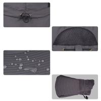 Máscara de escote a la moda para hombre, sombrero para el sol, máscara facial de malla, sombrero de cubo para crema solar, sombrero de trabajo de jardín de ala ancha, cubierta de verano, gorra para la cara de verano - details 3