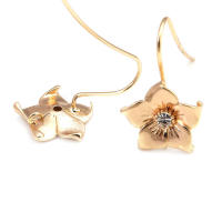 Ganchos de Pendientes de Estrella de Bronce de Alta Calidad Diy Joyería Hazte Tú Samex 18K Oro Color Brass Accesorios de Collar y Pendientes para Mujeres - details 0