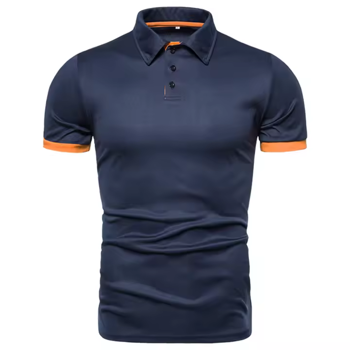 Camisa Polo Para Hombre 2024 Estilo Casual Color Sólido Con Mangas Cortas Transpirable Para Todas Las Estaciones - 1