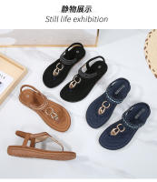 Sandalia Plana Mujer 2025 Boho Chic con Hebillas Metálicas de Lujo - Zapatos de Verano Cómodos para Playa, Fiesta y Diario, Moda Primavera-Verano Elegante - details 26