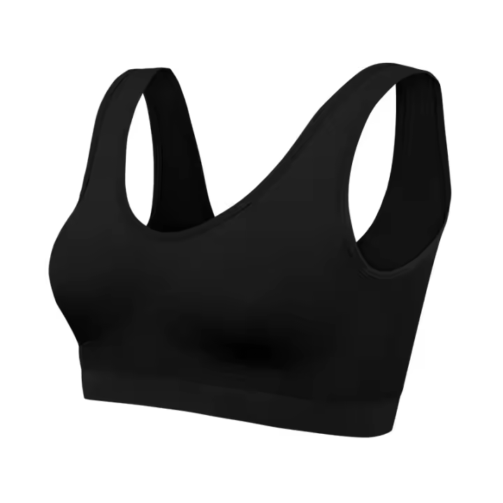 Top corto sin mangas para mujer, nuevo estilo, sujetador deportivo de Yoga, secado rápido, hilo, Top de Fitness, espalda hermosa, sujetador deportivo sin costuras, sólido - 1