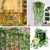 Planta colgante de hiedra verde Artificial, corona de hojas falsas DIY, decoración del hogar para jardín al aire libre, fiesta de boda - details 5