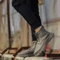 Botas Martin Vintage para otoño e invierno, botas altas de cuero para hombre, tendencia de moda, estilo informal de motocicleta, color negro - details 3