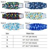 Pañales con banda para el vientre para perro masculino de dibujos animados, pantalones fisiológicos ajustables a prueba de fugas para mascotas, pañales lavables de absorción rápida para perros - details 0