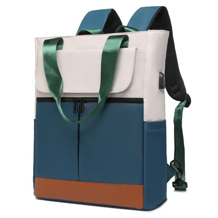Mochila portátil para hombre y mujer, bolso de viaje, USB - 1