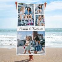 Toallas de playa personalizadas para adultos, hombres, mujeres y niños, baño personalizado con fotos, collages, toalla de piscina, regalos del Día de San Valentín - details 7