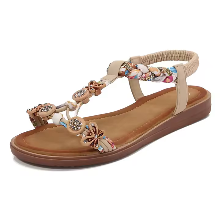 Sandalias de Tacón Abierto para Mujer Verano 2025 Cómodas y Elegante Detalles de Madera - 1