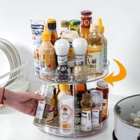 Rejilla de respiración transparente para cocina y baño, armario giratorio de 360 ​​grados, organizador de especias, cosméticos y bebidas - details 0