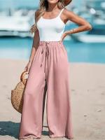 Pantalones de pierna ancha cómodos e informales TK para mujer - details 9