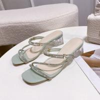 Sandalias de Mujer de Tacón Grueso con Diamantes de Imitación Estilo de Hadas para el Verano Nuevo 2025 - details 6